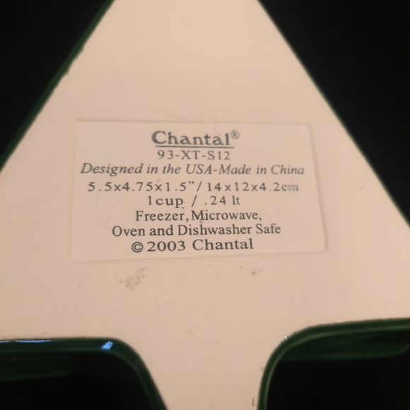 Chantal Star Top Christmas Tree Stoneware Ramekin Dish Green 93-XT-S12 - Picture 6 of 6